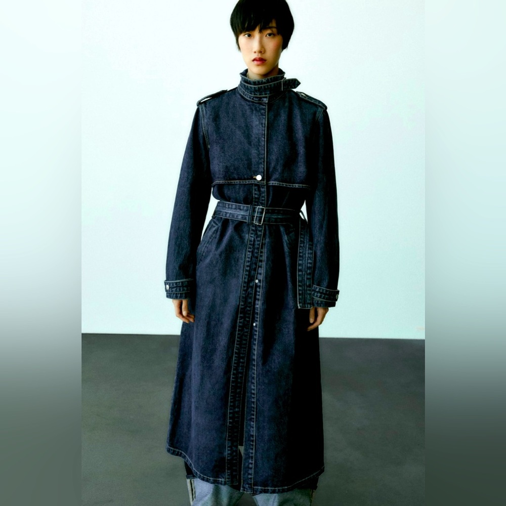 Zara Denim Trench NWT size Medium